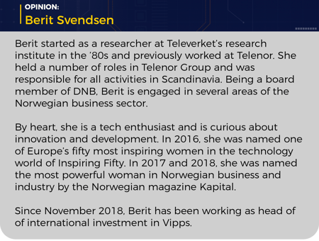 Berit Svendsen, Vipps, Telenor 